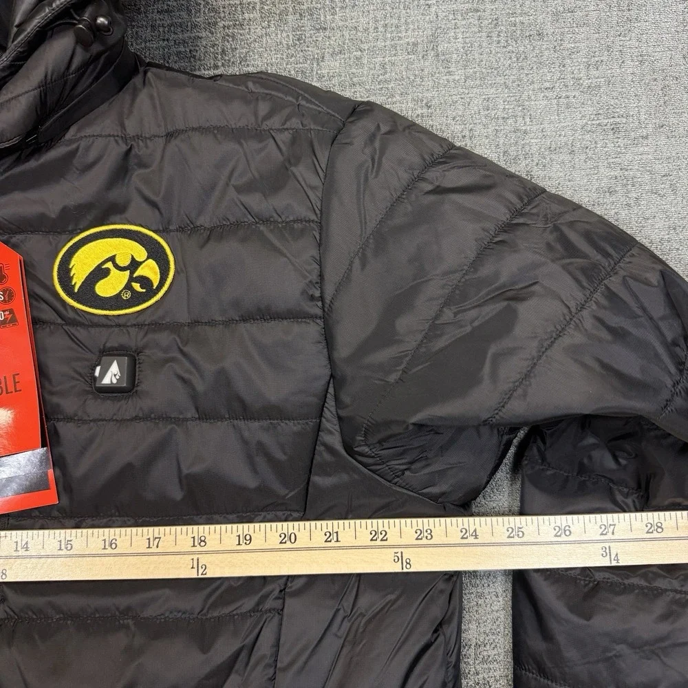 ActionHeat Iowa Hawkeyes Heated Insulated Puffer Jacket Mens XL Black W/ Battery